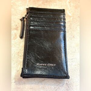 COPY - POPPY GREY Black Napa Quilted Faux Patent Leather NWOT